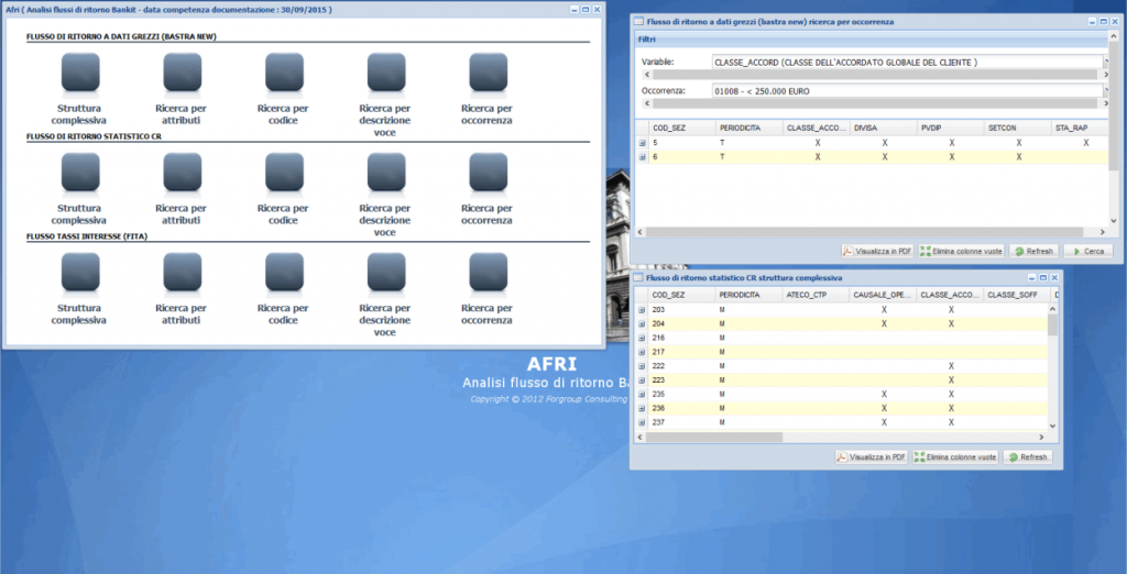 Analisi Flussi di Ritorno [AFRI]